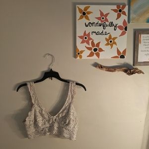 White lace bralette